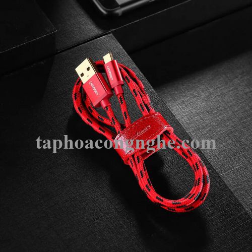 Ugreen 40483 0.5M màu đỏ Cáp sạc USB TypeC cao cấp US250 30040483